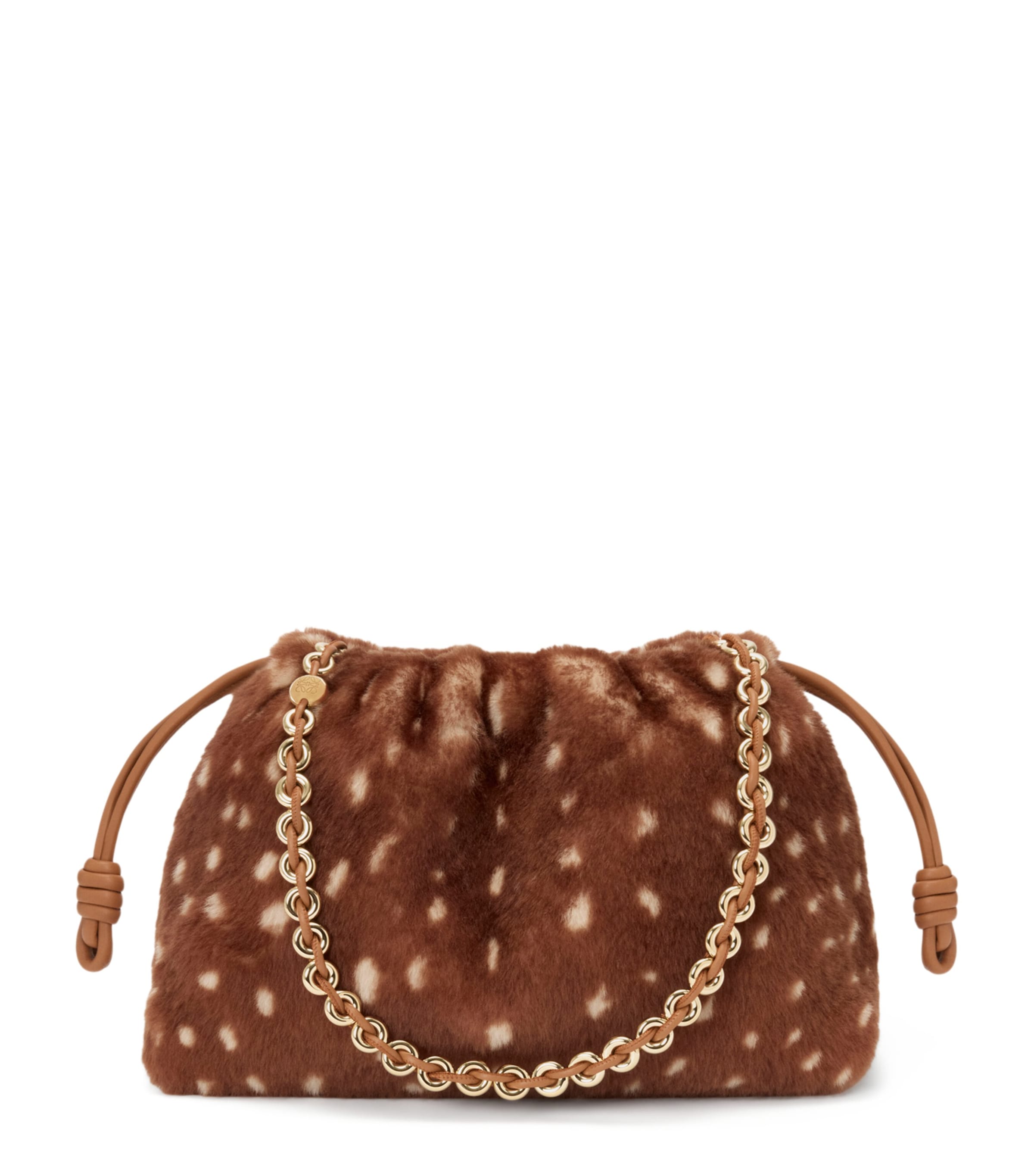 LOEWE medium shearling Flamenco shoulder bag, imported from the UK