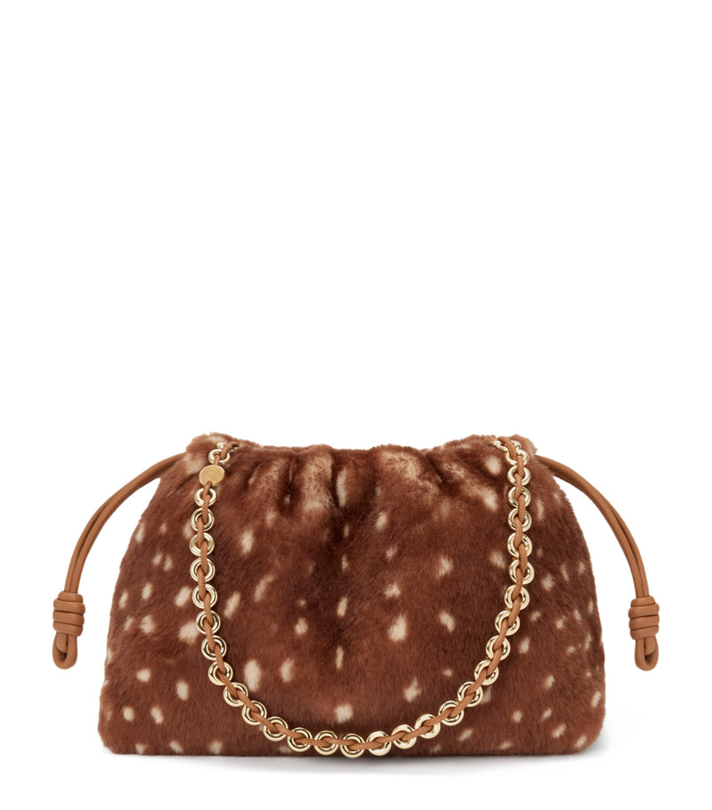 LOEWE medium shearling Flamenco shoulder bag, imported from the UK