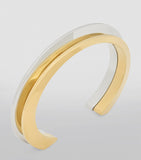 Saint Laurent peaked cuff bracelets gold and silver set, UK version