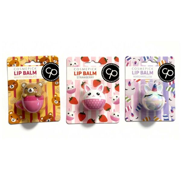 COSMEPICK lip balm bundle three scents 3x6g, imported from the UK