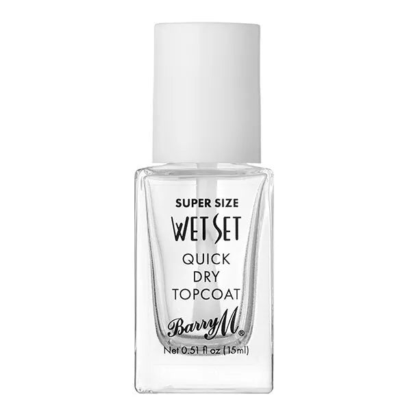 Barry M Wet Set Quick Dry Topcoat Super Size - British product