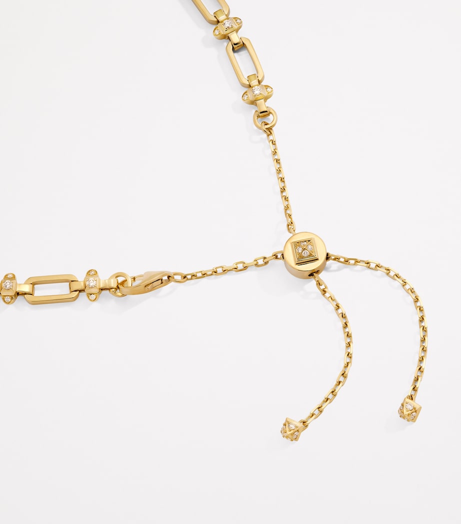 MARLI New York yellow gold diamond necklace, imported from the UK