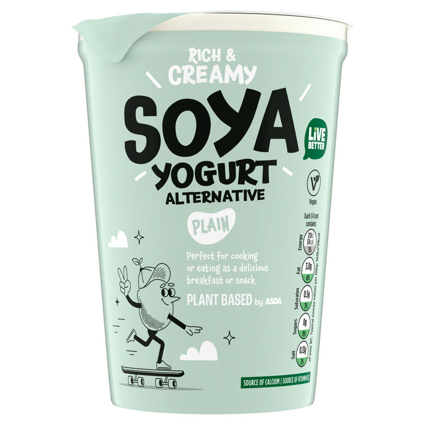 Plant Based by ASDA Plain Soya Yogurt Alternative 500g GOODS ASDA   