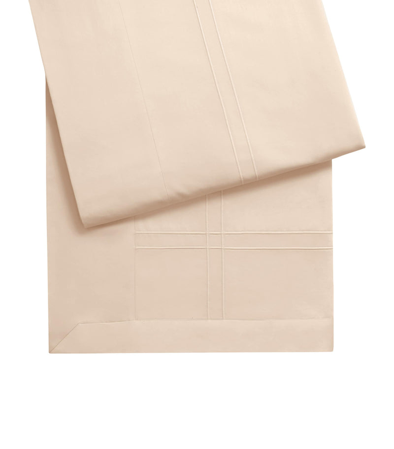 Yves Delorme double flat sheet in cotton sateen 240cm x 320cm (British brand)