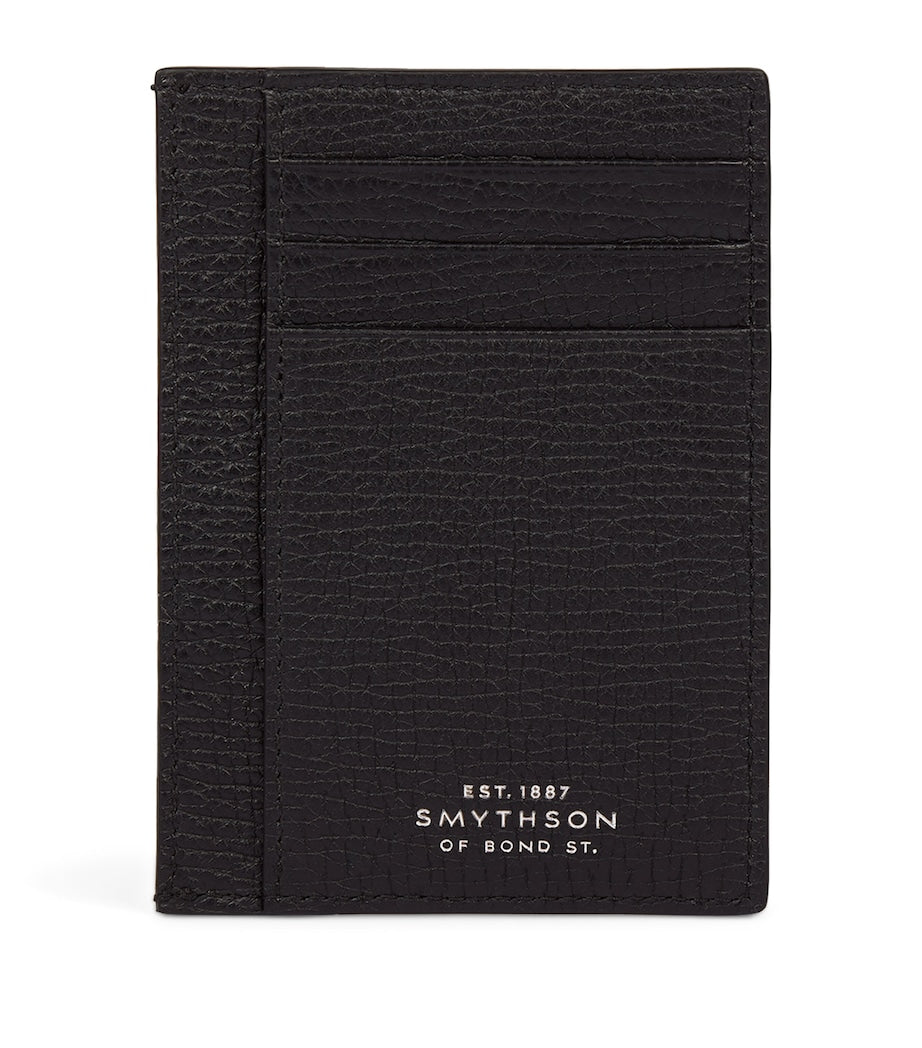 Smythson Ludlow calfskin card holder H8.5cm, imported from the UK