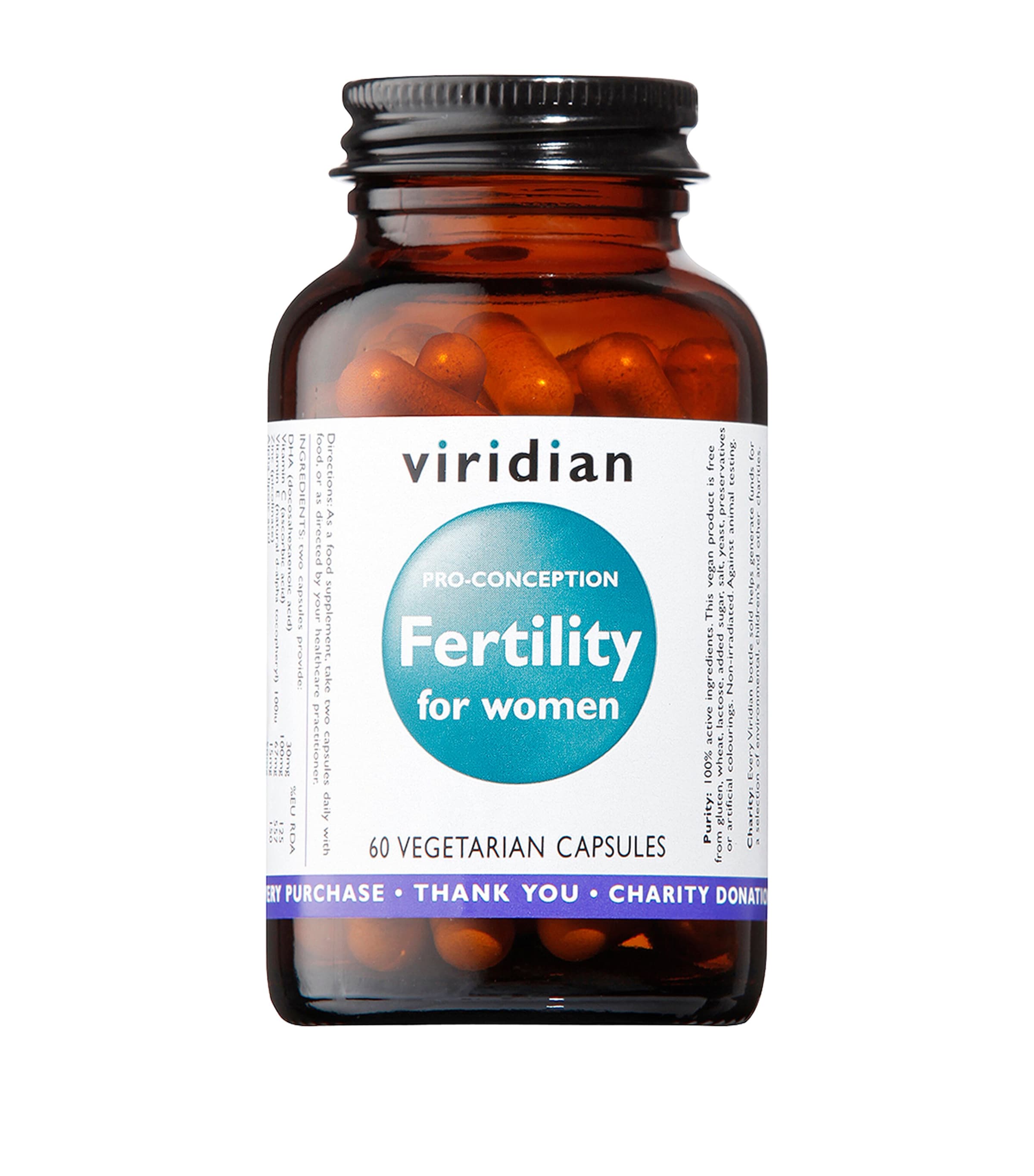 Viridian Fertility supplement 60 capsules (British brand)