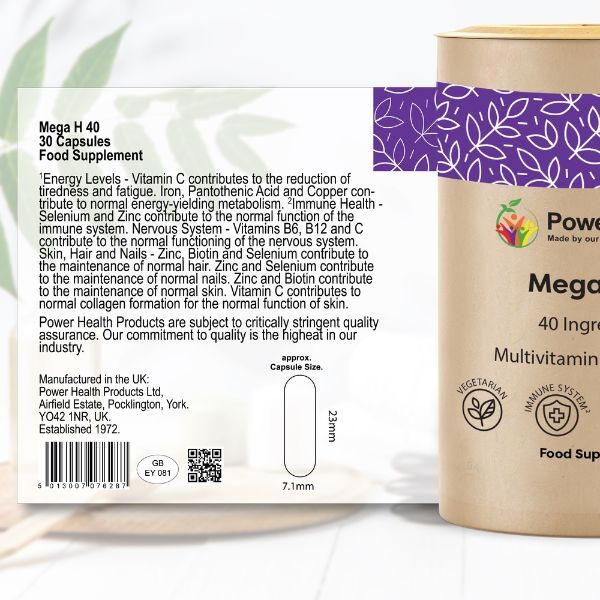 Power Health Mega H40 Caps - 30s GOODS Superdrug   