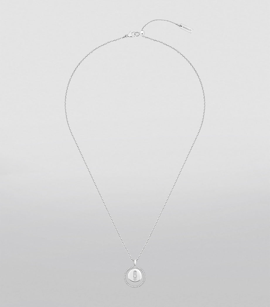 Messika Lucky Move white gold diamond necklace, UK version