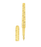 S.T. Dupont extra large fountain pen with guilloché engraving and monogram (British brand)
