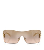 Lunettes de soleil bouclier sans monture Miu Miu avec branches en métal (marque britannique)