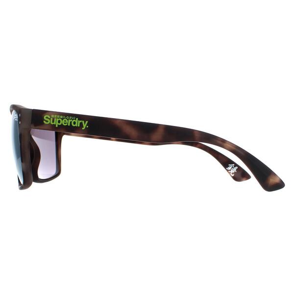 Superdry Kobe SDS sunglasses matte tortoise frame flash mirror lenses (British brand)