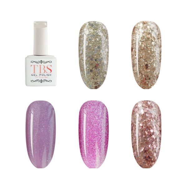 TBS gel polish glitter bundle 15ml, imported from the UK