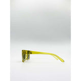 SVNX square crystal frame sunglasses with UV400 protection, UK version