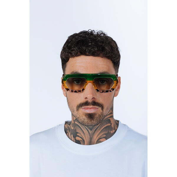 SVNX flat sunglasses multi print (British brand)