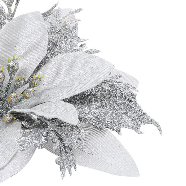 Livingandhome artificial poinsettia flowers 4 pieces, UK version
