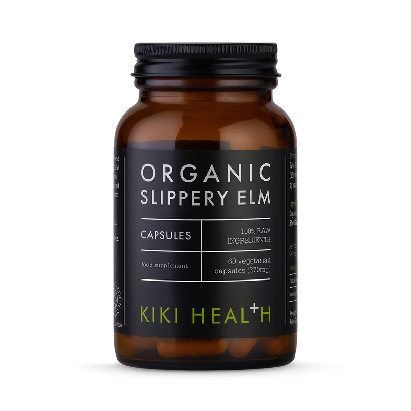 Organic slippery elm capsules 60 vegicaps - British product