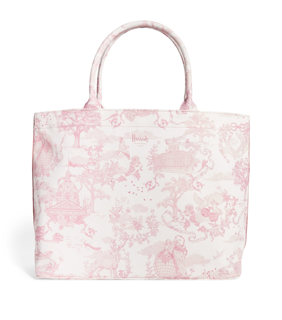 Harrods medium toile print tote bag (British brand)