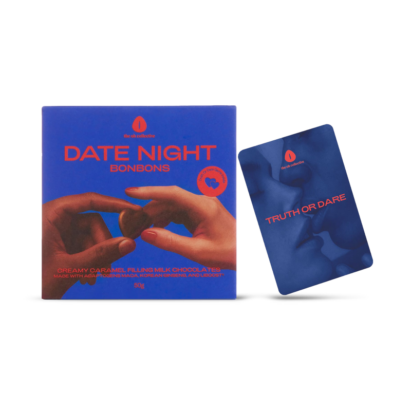 The Oh Collective date night bonbons milk chocolate 50g, imported from the UK
