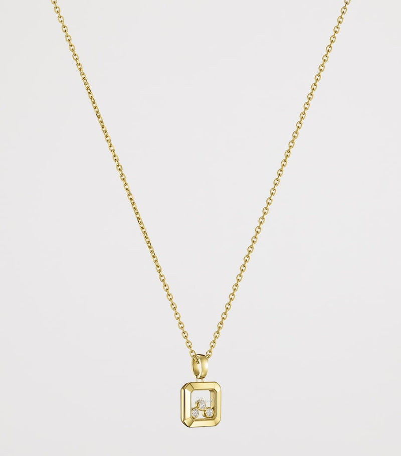 Chopard Happy Diamonds necklace in yellow gold with diamonds, imported from the UK