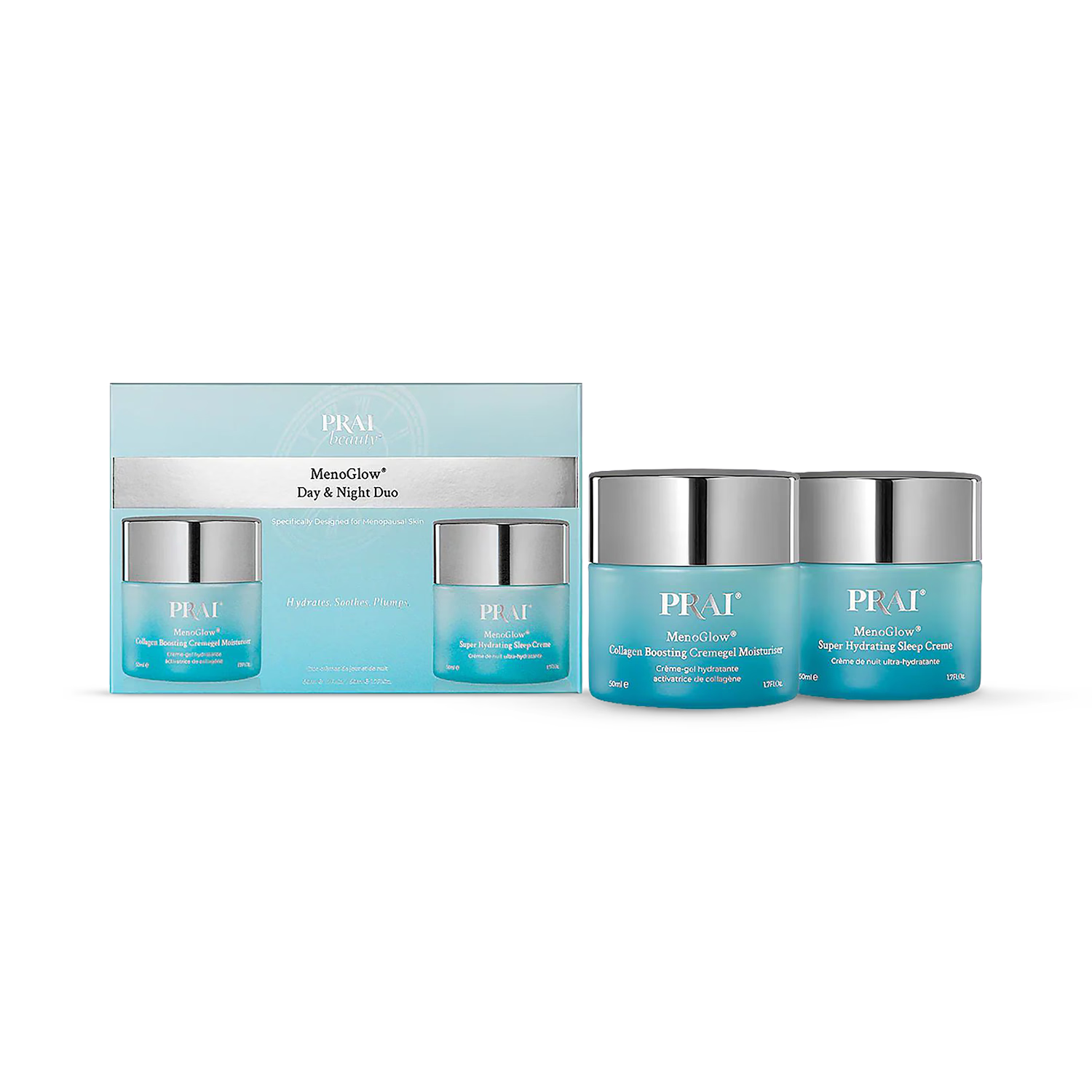PRAI Beauty MenoGlow day and night duo 50ml, UK version