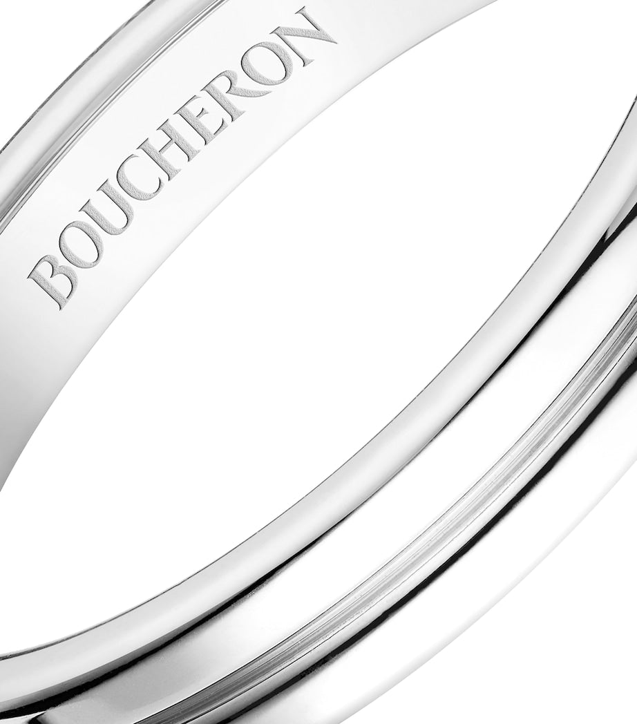 Boucheron platinum Godron wedding band 3.1mm width (British brand)