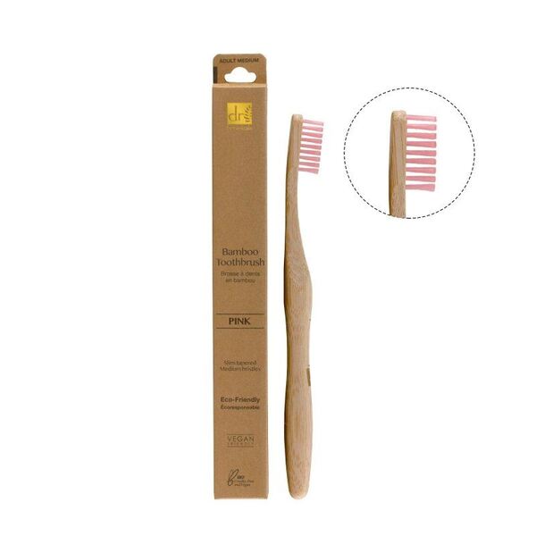 Dr Botanicals bamboo toothbrush kit pastel - British product