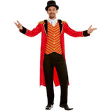 Smiffys men's deluxe ringmaster costume red, imported from the UK