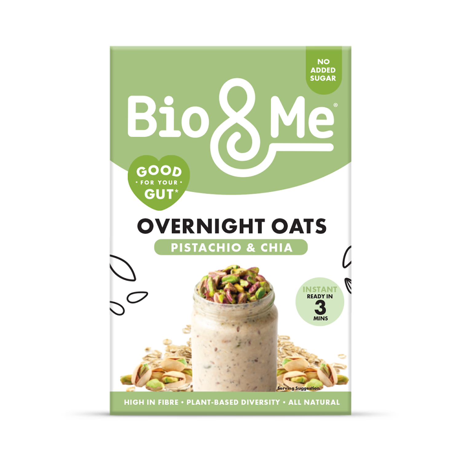 Bio & Me overnight oats Nut 350g, imported from the UK
