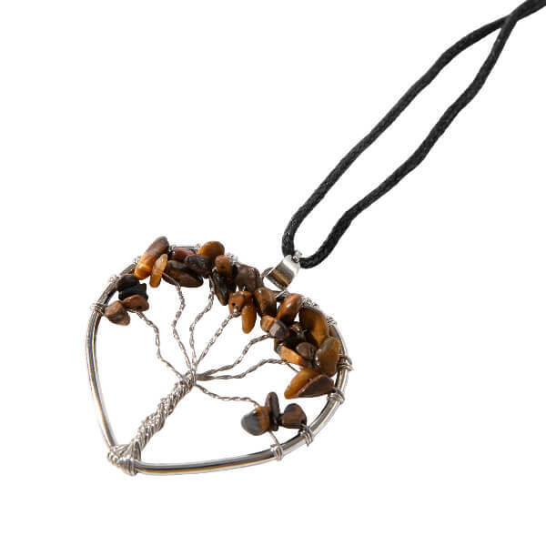 Myga tree of life tiger eye pendant, UK version