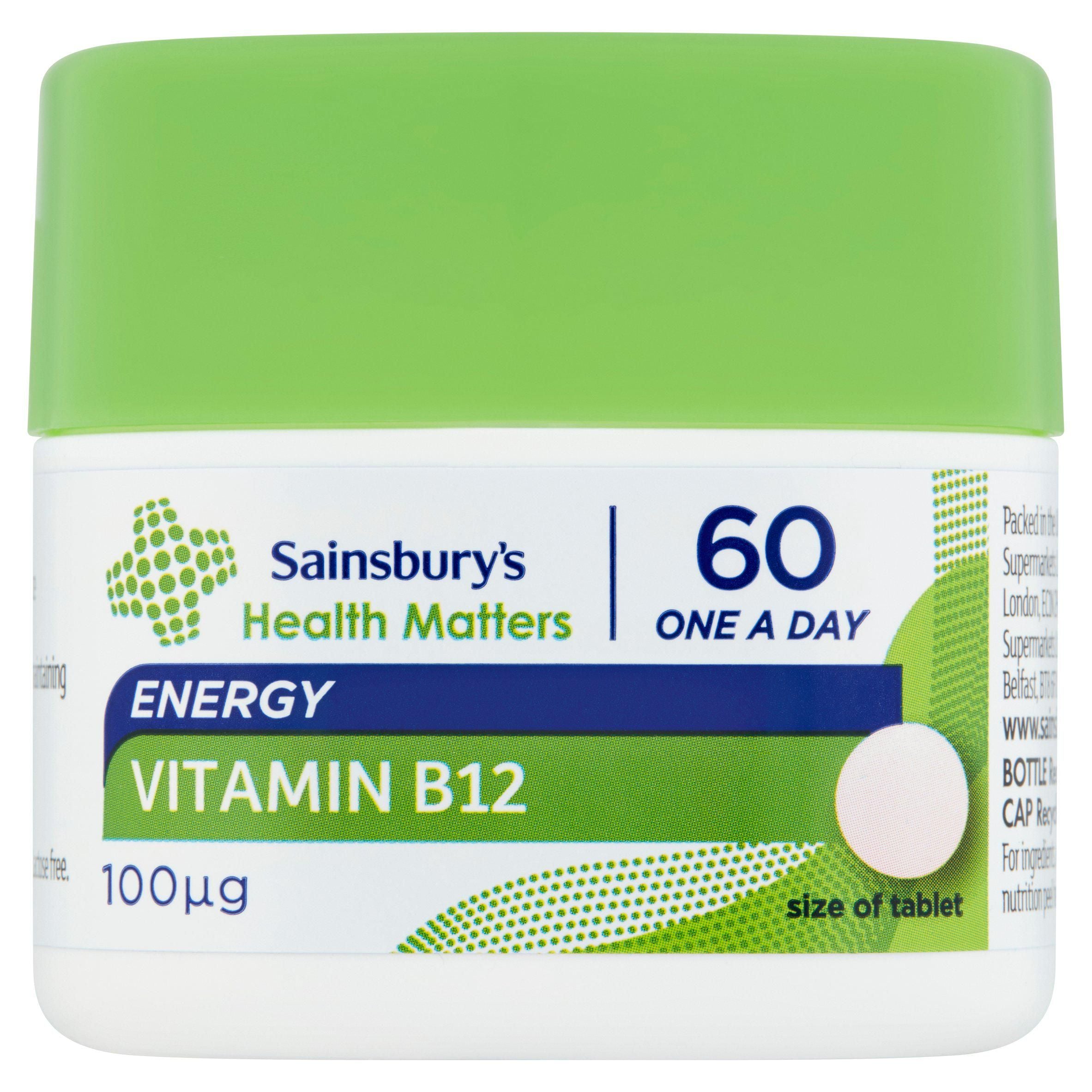 Sainsbury's Vitamin B12 100ugx60 PERSONAL CARE Sainsburys   