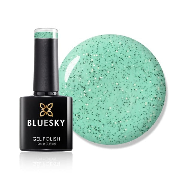 Bluesky gel polish Marine aqua finish granulated texture - British product