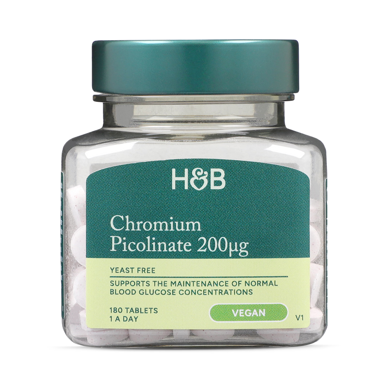 Holland & Barrett Chromium 200ug 180 Tablets, UK version