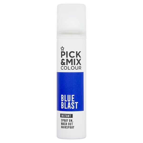 Superdrug Hair Colour Spray Blue 75ml, imported from the UK