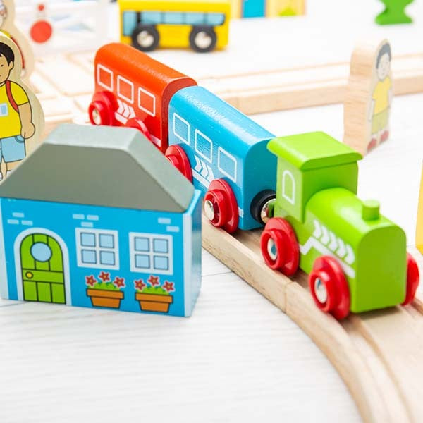 Bigjigs Rail Town and Country Train Set GOODS Superdrug   