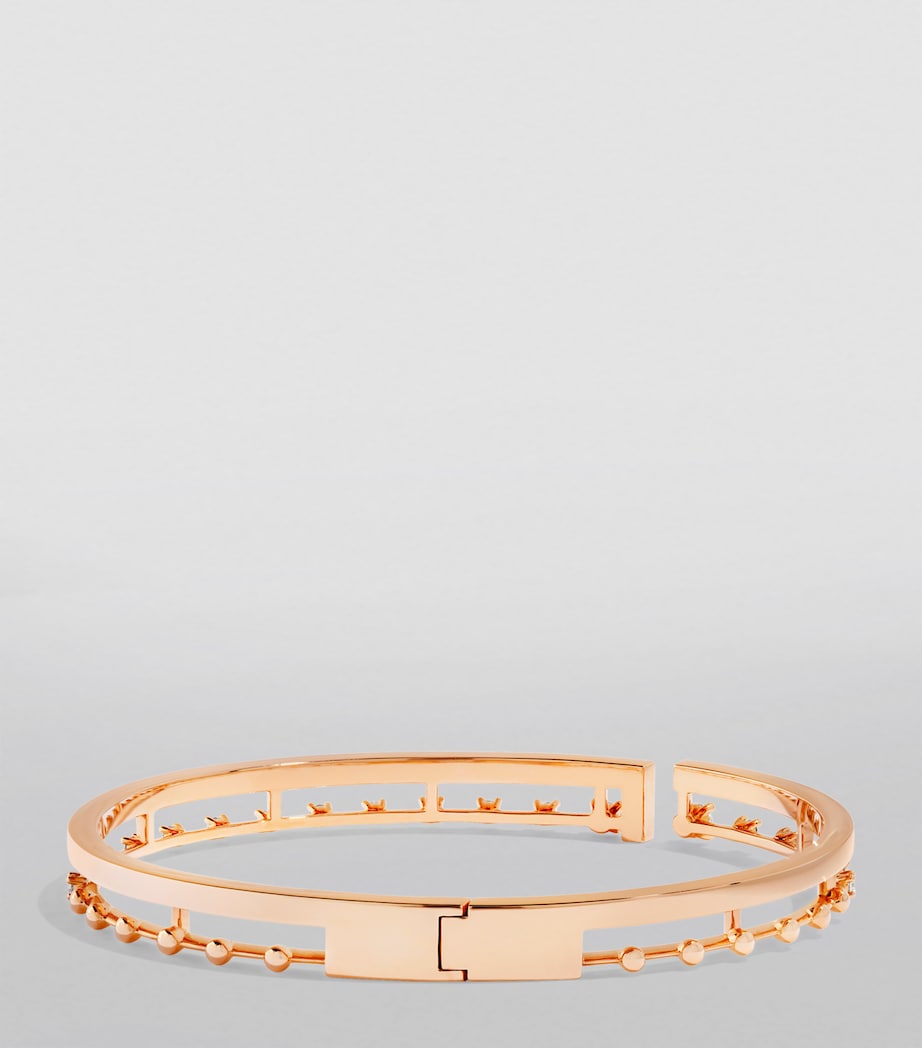 Marli New York medium rose gold and diamond bangle, UK version