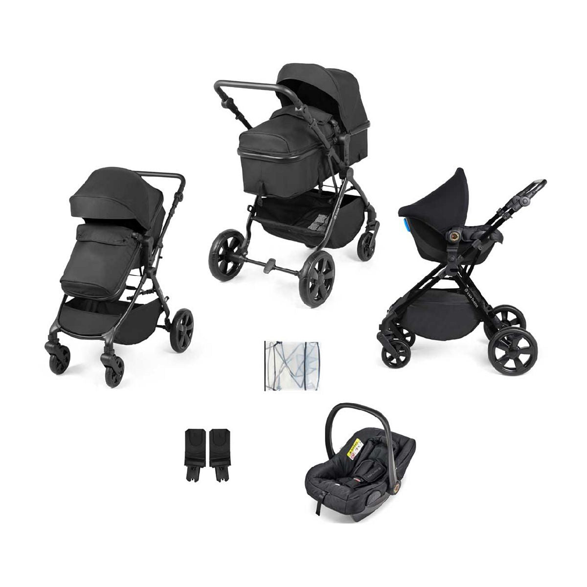 Ickle Bubba Comet 3-in-1 Travel System Black/Black/Black/ Pack Size 1 GOODS Boots   