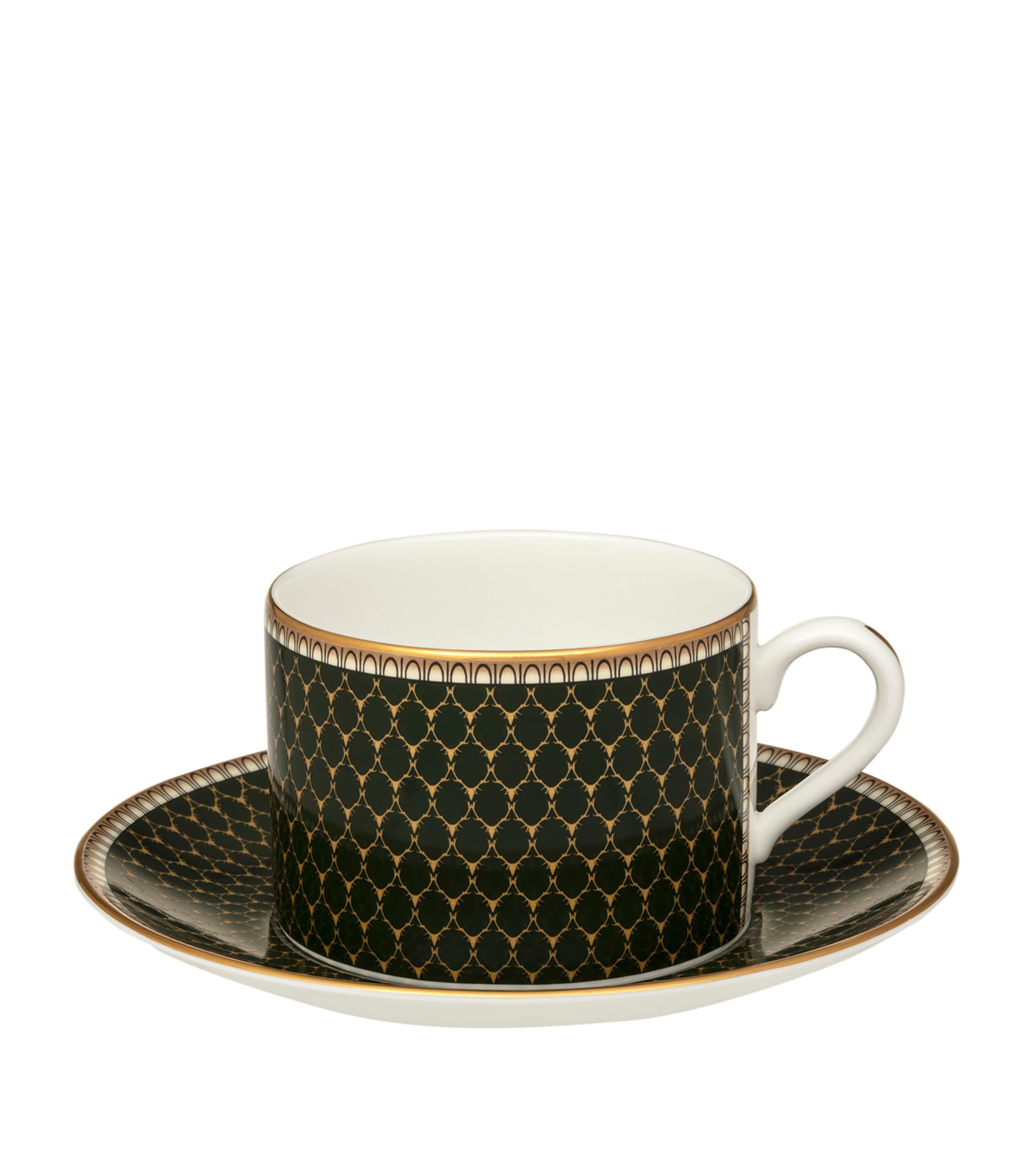 Halcyon Days Antler Trellis teacup and saucer, UK version