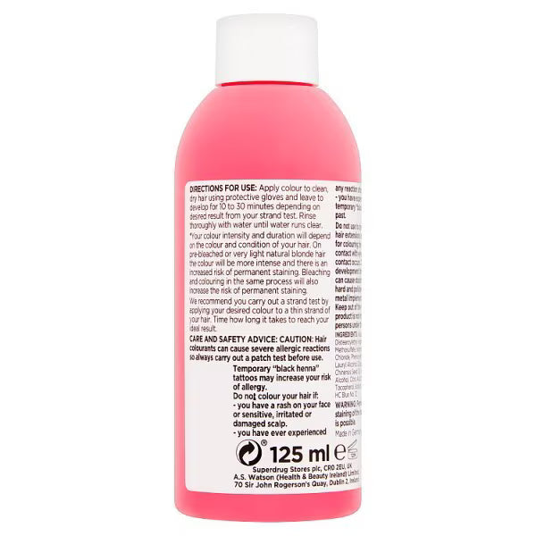 Pick & Mix hair dye neon pink 125ml, imported from the UK