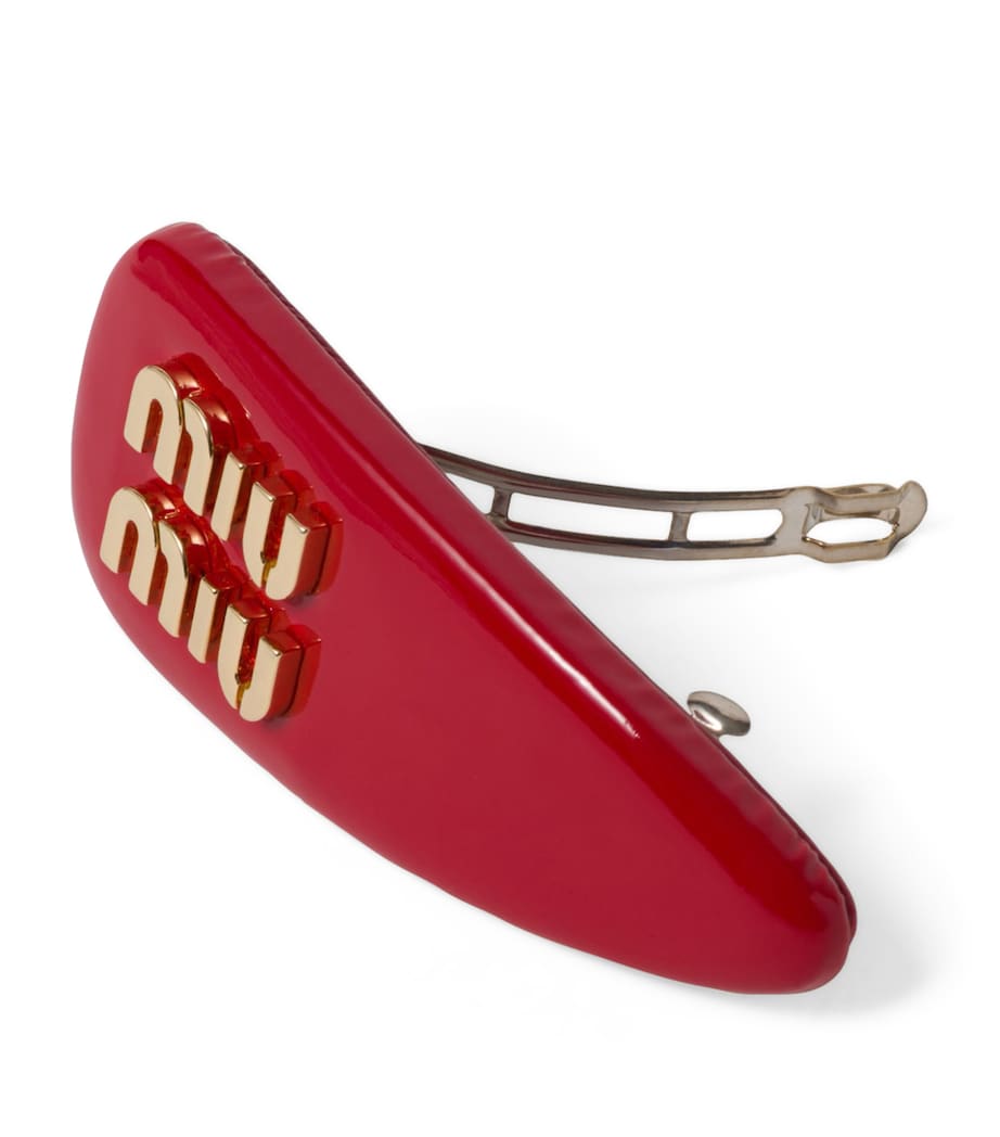 Miu Miu Leather Logo hair clip (British brand)