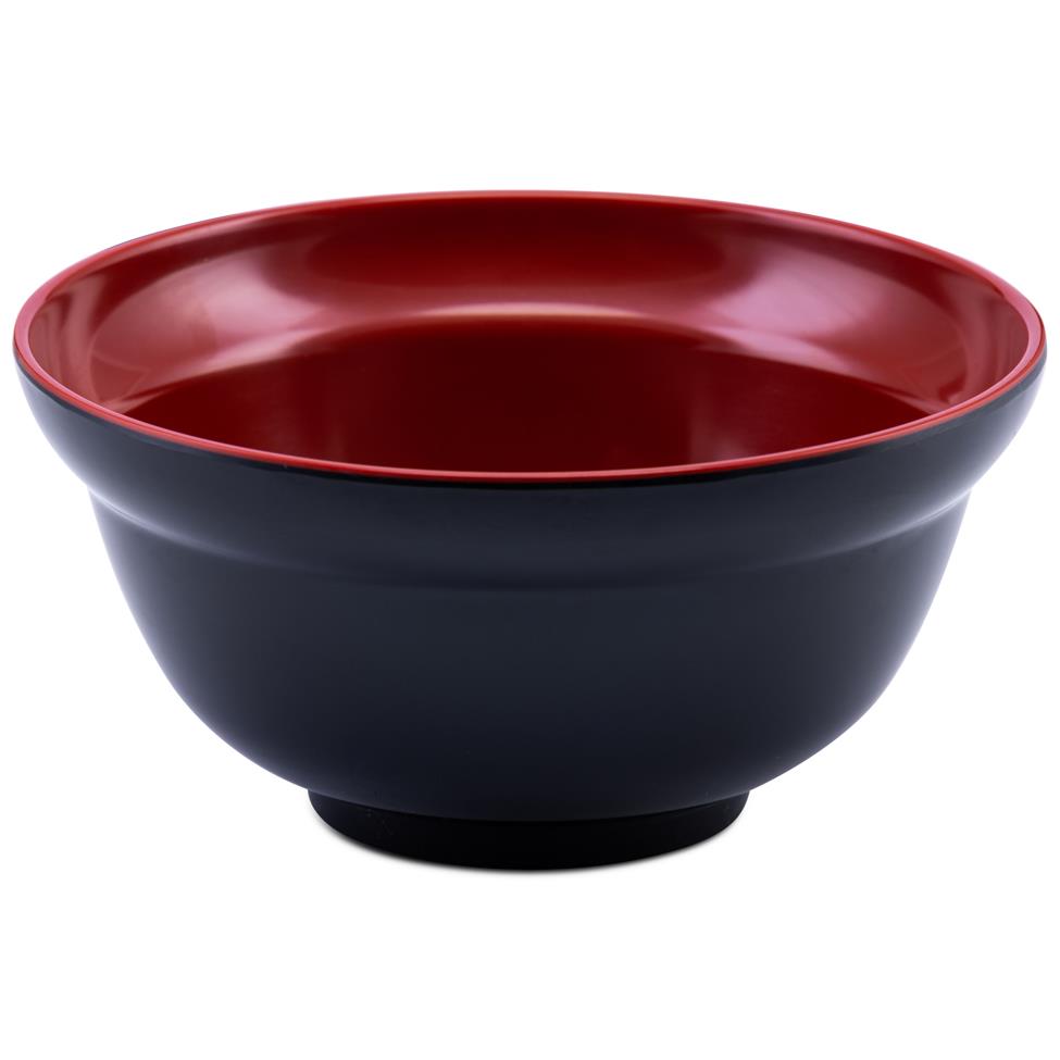 Japanese-style melamine noodle bowl with lid 6-inch, imported from the UK