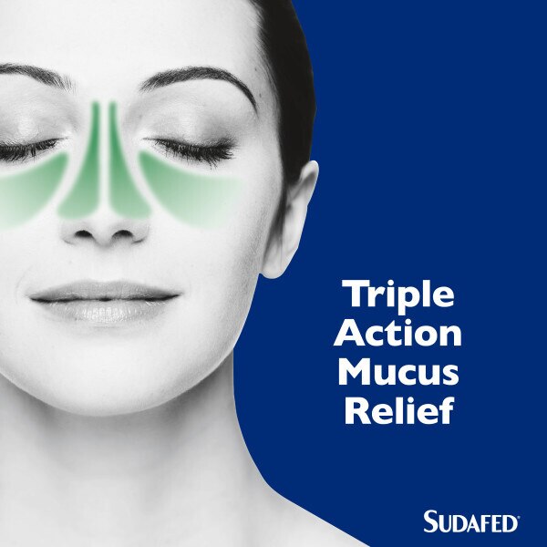 Sudafed Mucus Relief Triple Action Cold & Flu Tablets GOODS Superdrug   