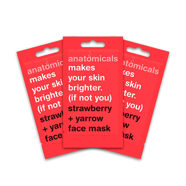 Anatomicals Strawberry & Yarrow Face Mask 15ml (3 Packs) GOODS Superdrug   