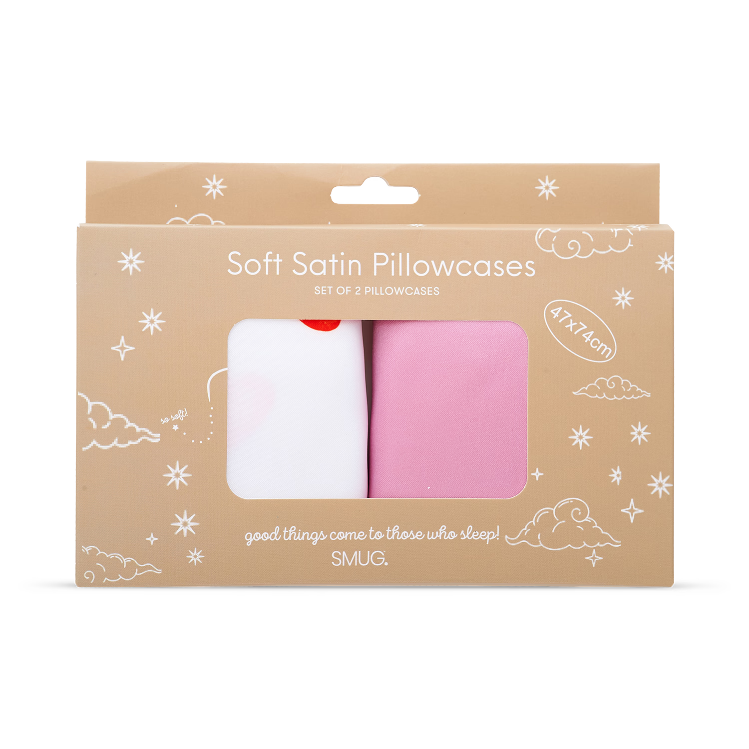 SMUG satin pillowcase set - British product