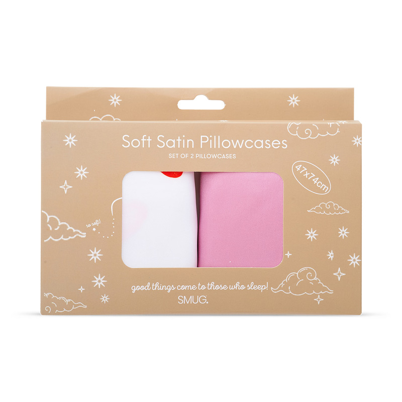 SMUG satin pillowcase set - British product