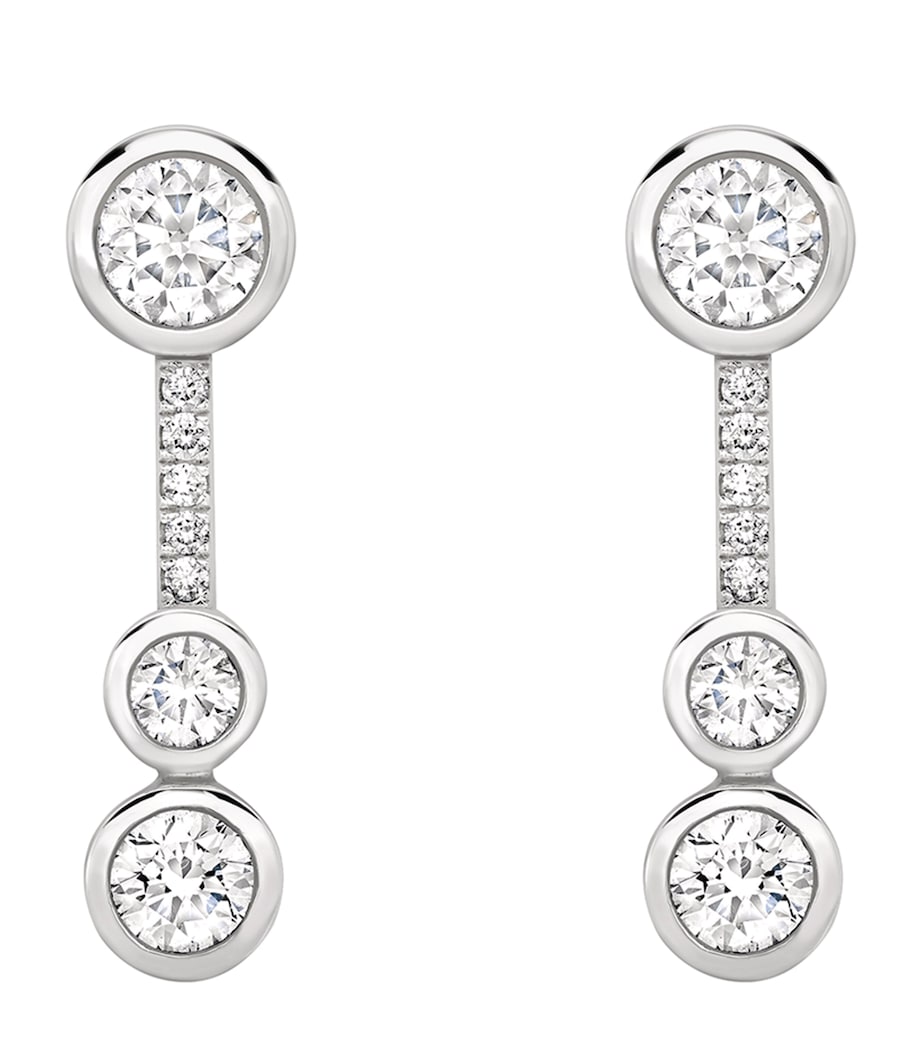 Boodles waterfall small drop earrings platinum diamond (British brand)
