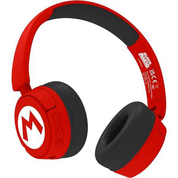 سماعات رأس لاسلكية OTL Super Mario Red للأطفال، منتج بريطاني