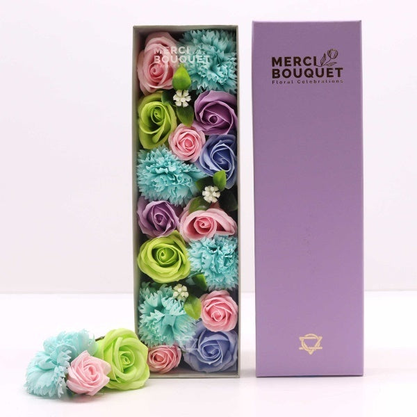 Merci Boutique Blue Dream soap bouquet long box (British brand)