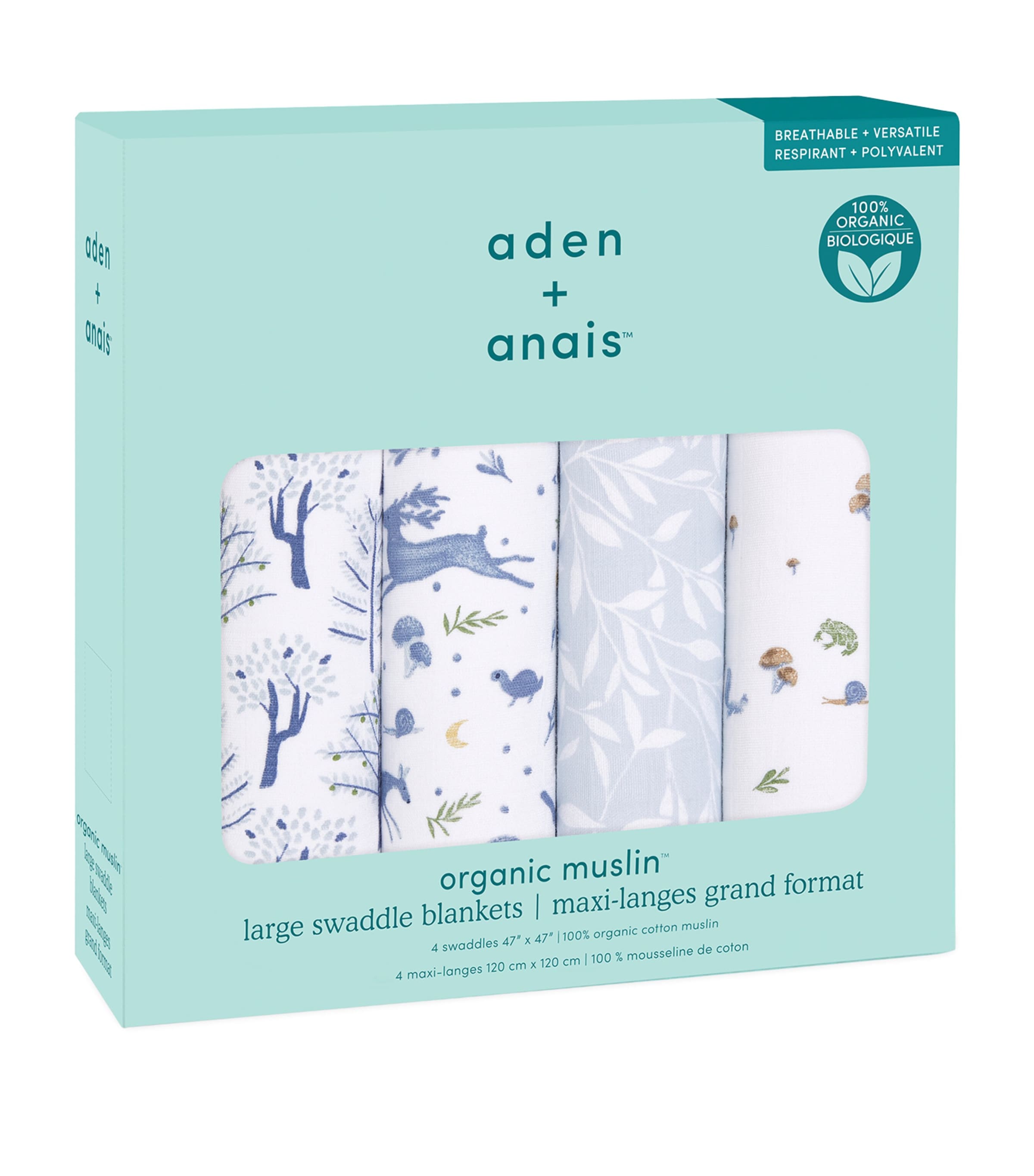 aden+anais outdoor swaddles set of 4 (British brand)