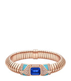 Bvlgari Tubogas bracelet rose gold diamonds tanzanite turquoise - British product