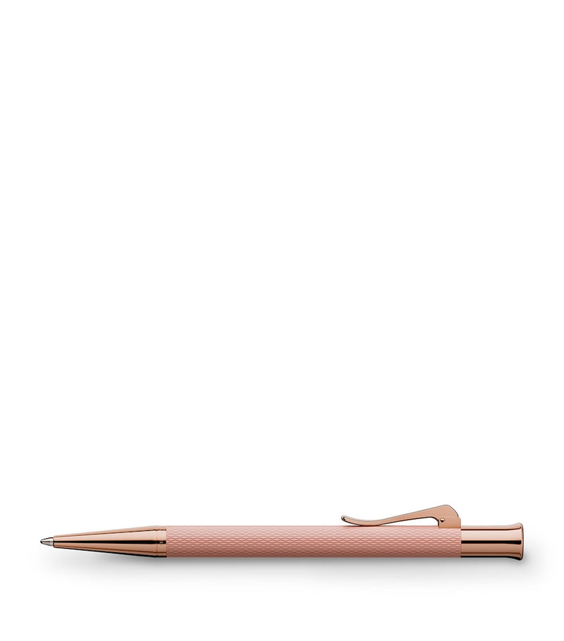 Graf von Faber-Castell rose gold propelling ballpoint pen with precious resin barrel, 13cm length, UK version